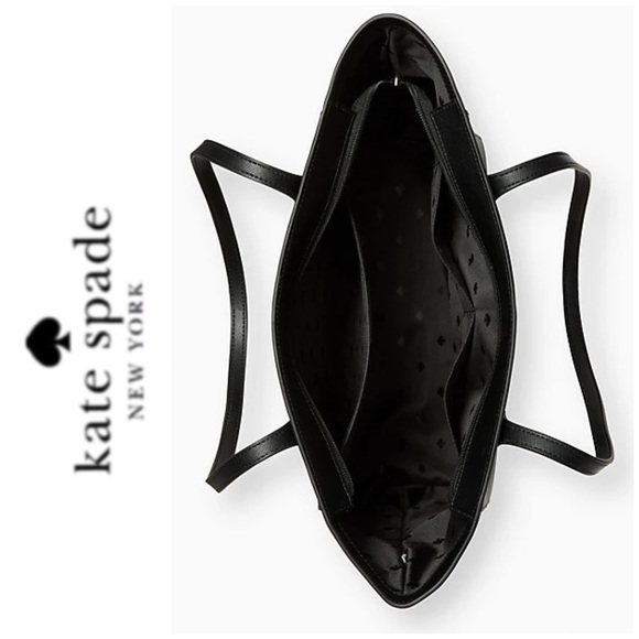 NWT Kate Spade Saffiano leather zip tote black - Picture 9 of 12